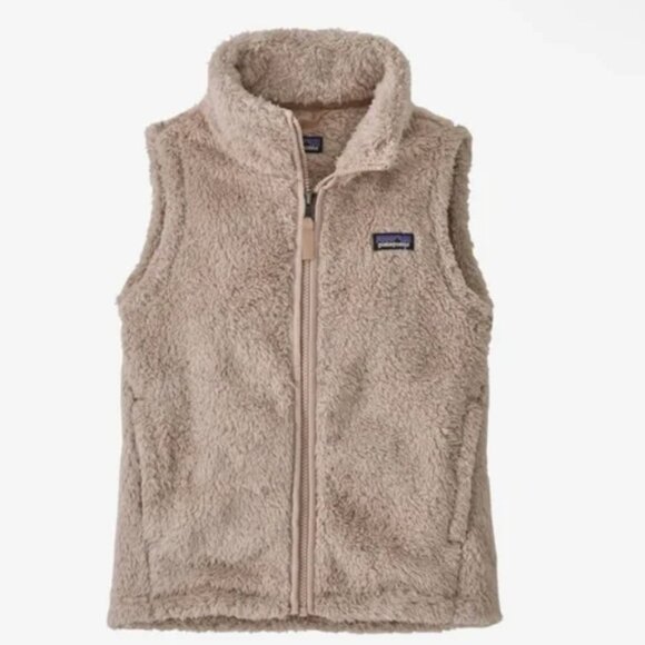 PATAGONIA Kids Sherpa Fleece Vest Khaki Tan XL (14) NWT - Picture 1 of 11